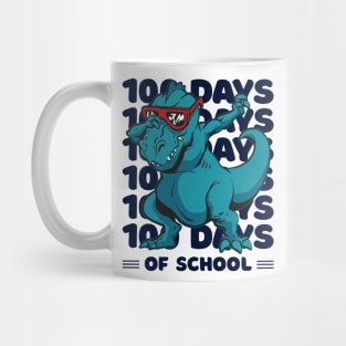 100 Days of school typography featuring a T-rex dino Dabbing #3 Mug